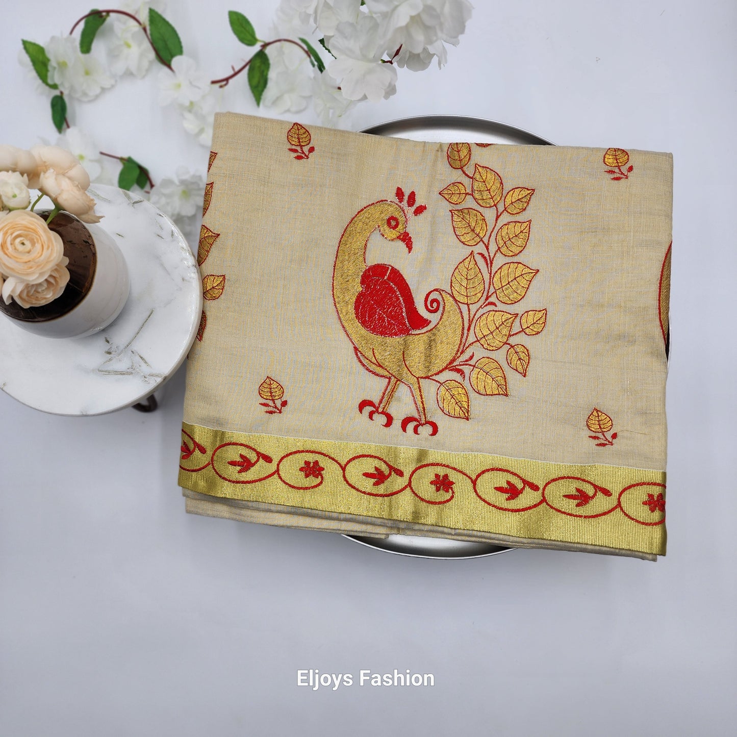 Handloom Tissue Silk Saree Eljoys Fashion