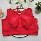 Blouse sleeveless with attachable sleeves Red 38 to 40 Eljoys Fashion