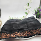 Silk Pattern Bollywood party wear Indian Saree Black 1119