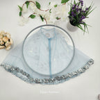 Designer Heavy Ready To Wear Saree Party Wear Two Tone Satin Silk Ice Blue 1114
