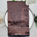 Soft Lichi Silk Designer Saree Jaqard work Navy Blue 1113