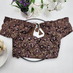 Crepe Silk Saree with Embroidery works Dark Chocolate Floral work with Blouse 1108