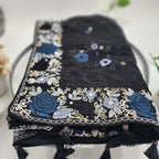 Georgette Saree - bead work and embroidery Black 1120