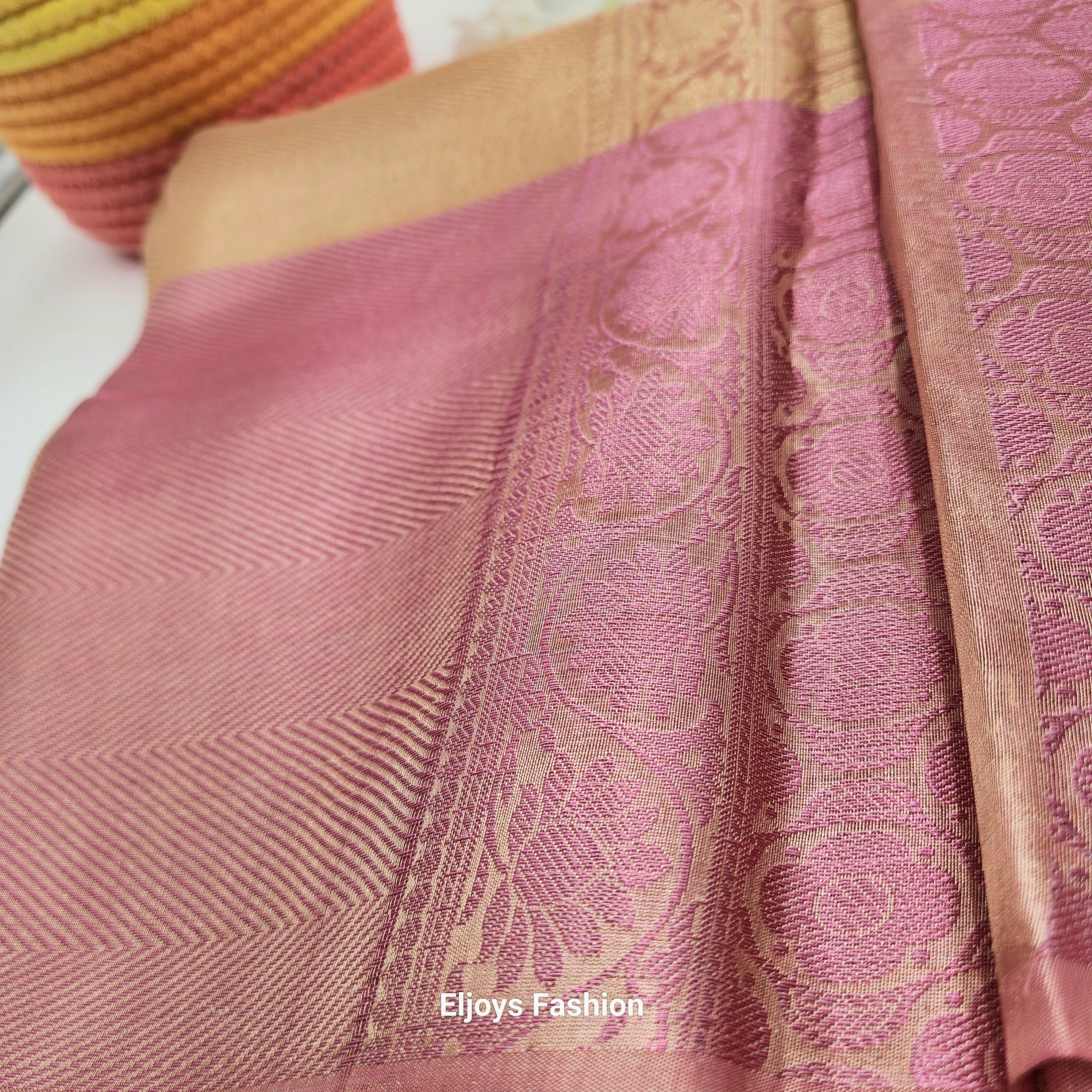 Indian Semi Silk saree - Inspired by Jyothika Ambani wedding Baby pink 1107