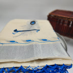 Tissue silk saree Silver and blue coverts design with blue silver floral borders Eljoys Fashion