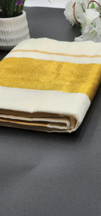 Tissue Silk Traditional Kerala Saree Large Gold Border Eljoys Fashion