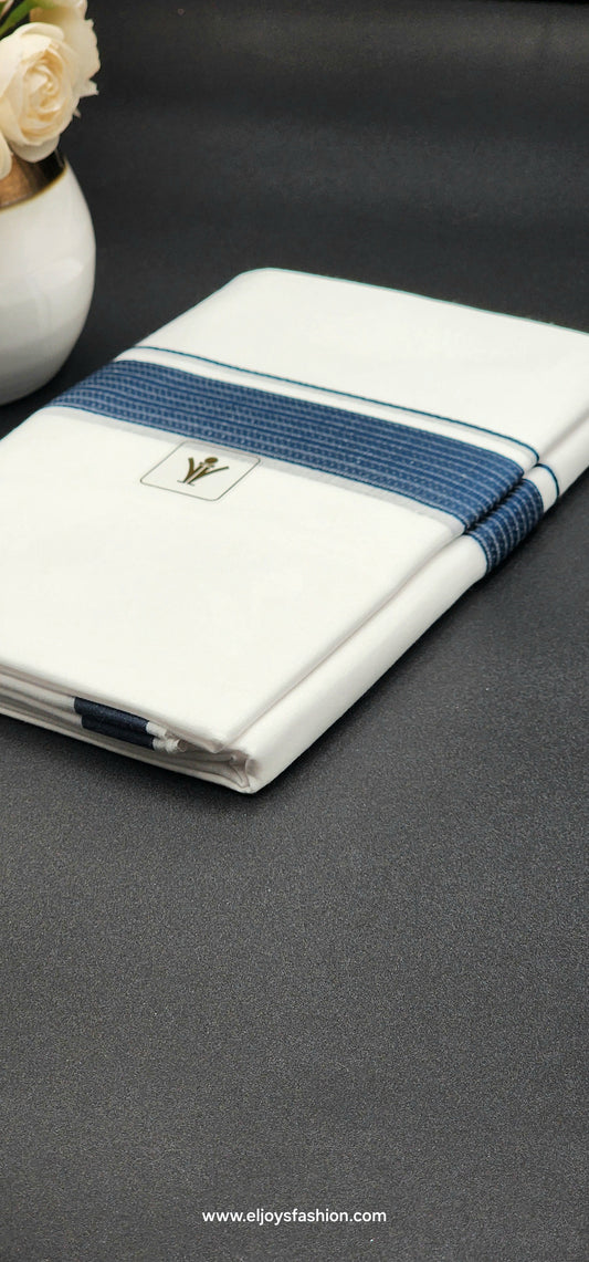Ramraj Cotton Dhoti  blue design border
