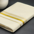 Dhoti Traditional Kerala style with Golden Borders Eljoys Fashion