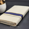Dhoti Mundu South Indian traditional style with Violet and Gold border Eljoys Fashion