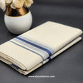 Dhoti Mundu South Indian traditional style with Dark blue and grey border Eljoys Fashion