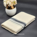 Dhoti Mundu South Indian traditional style with Grey,black and white line border Eljoys Fashion