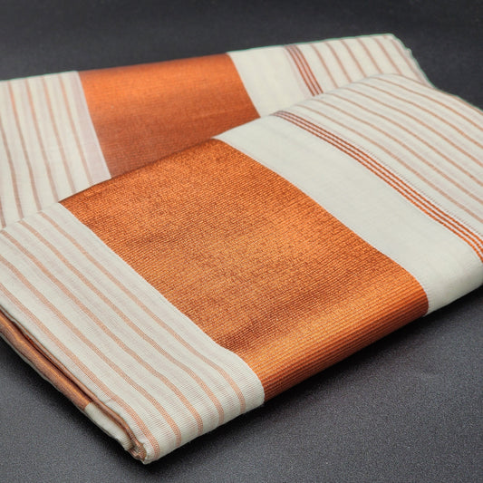 Set Mundu Full body copper lines dark and wide copper border