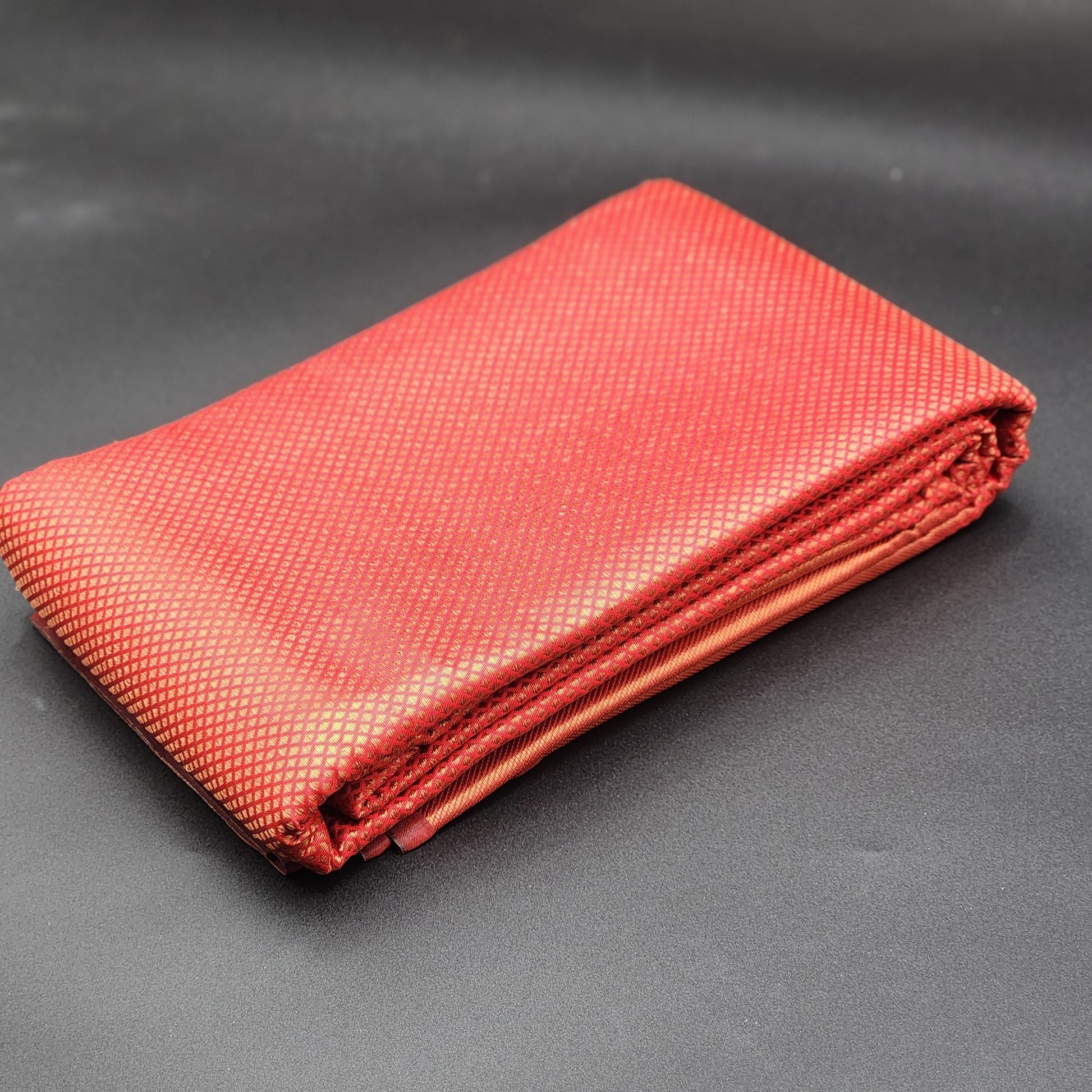 Brocade collection- red with golden border- temple design 1139 Eljoys Fashion