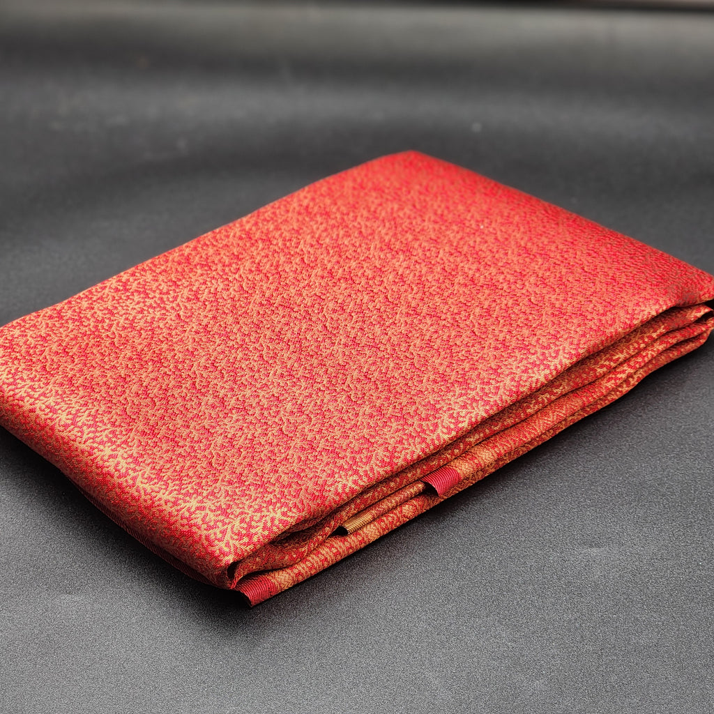 Brocade saree- red with border -1140 Eljoys Fashion
