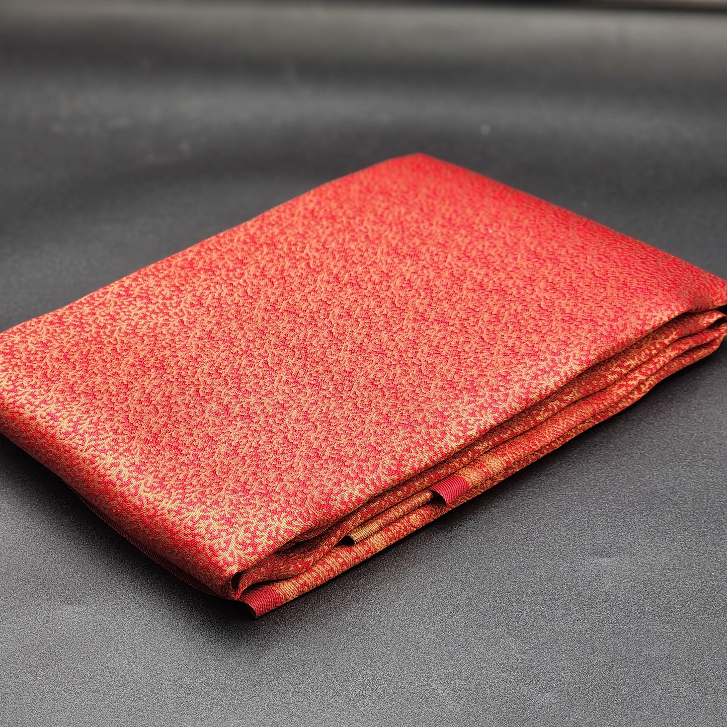 Brocade saree- red with border -1140 Eljoys Fashion