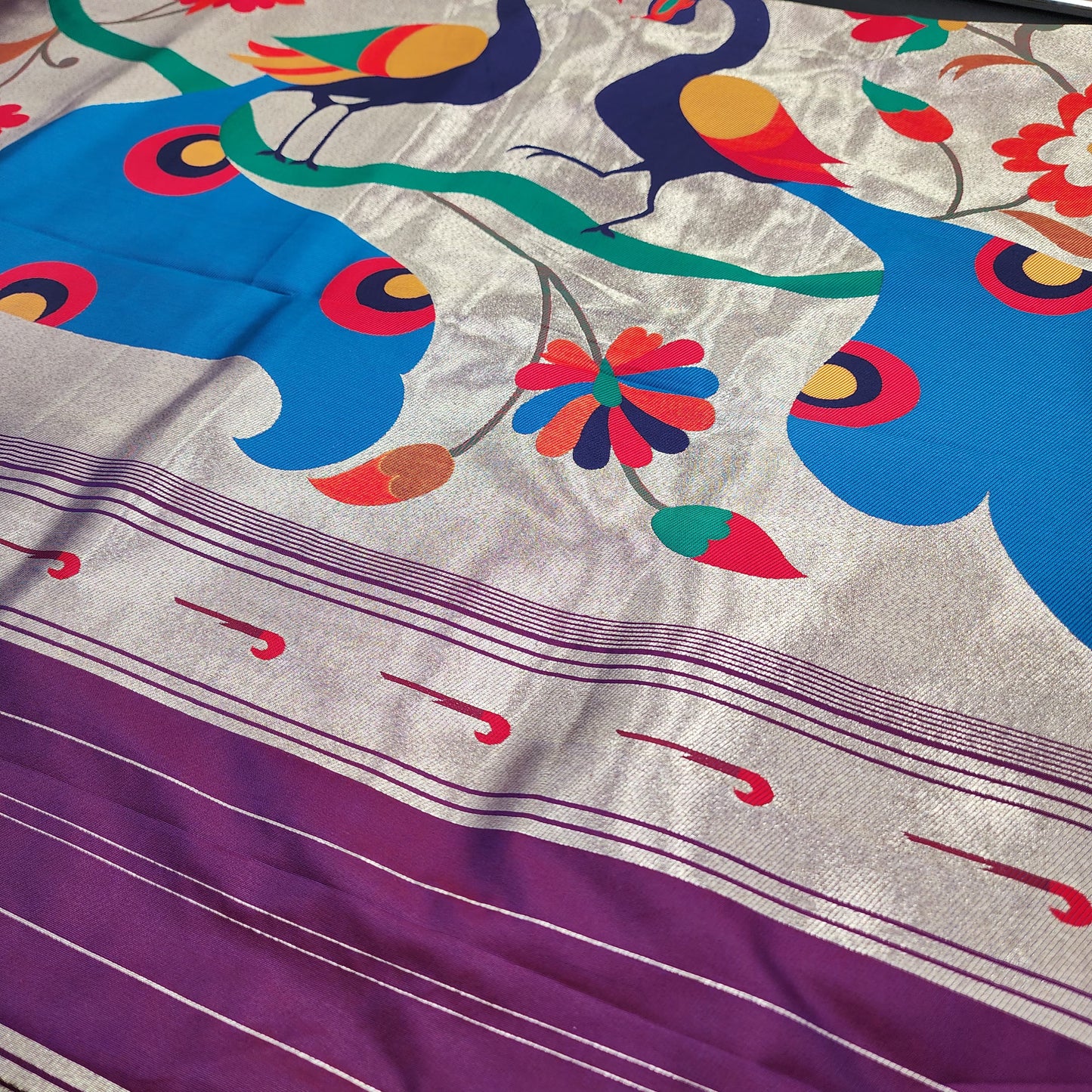 Burgundy saree with golden border- 1142 Eljoys Fashion