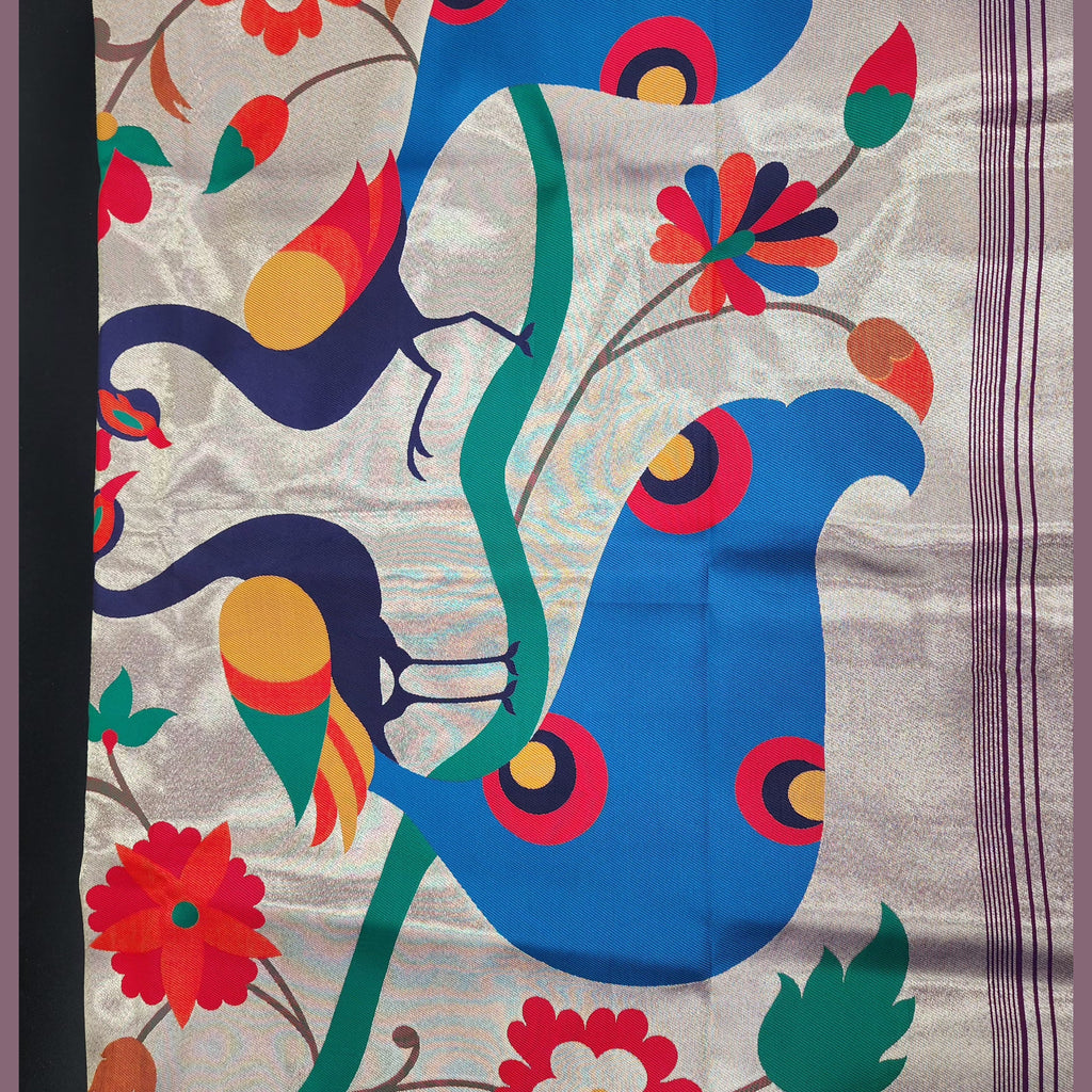 Burgundy saree with golden border- 1142 Eljoys Fashion