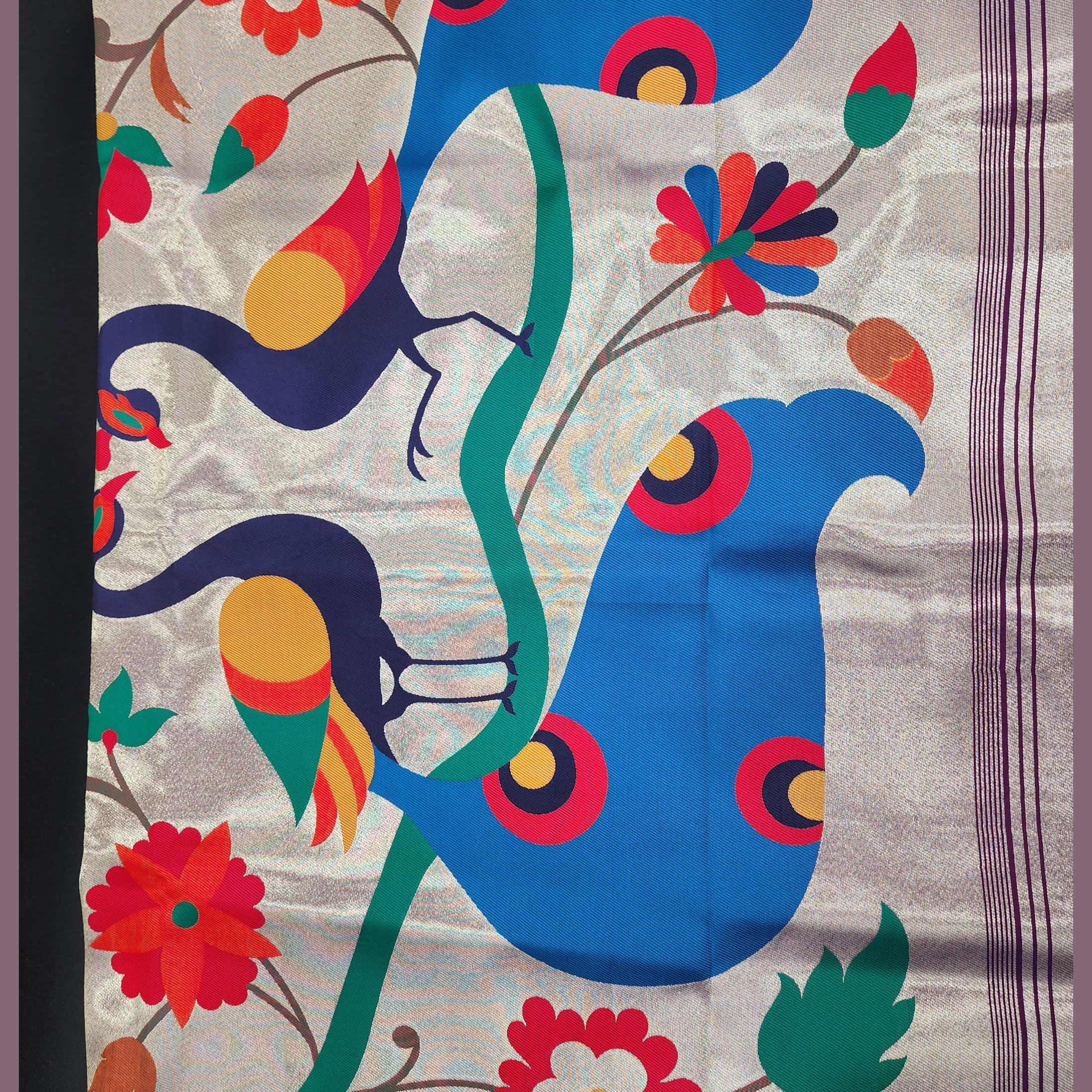 Burgundy saree with golden border- 1142 Eljoys Fashion