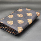 tissue silk-black with copper work saree- 1144 Eljoys Fashion