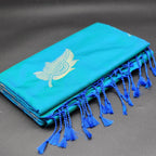 Tissue silk- bluish green saree with golden work- 1145 Eljoys Fashion