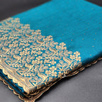 green saree with golden embroidery- 1146 Eljoys Fashion