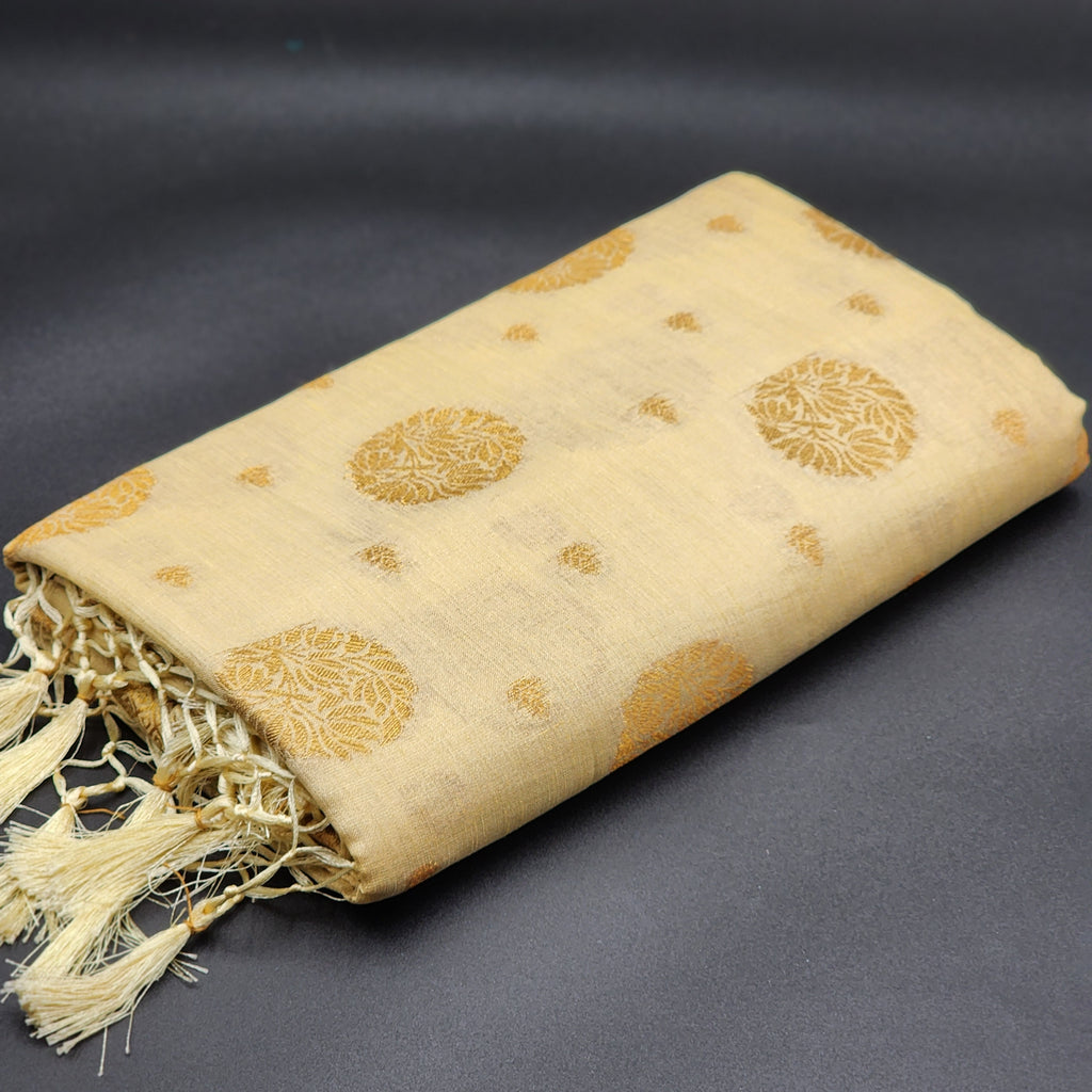 Tissue silk- golden saree with golden pattern-1147 Eljoys Fashion