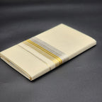 Dhoti Mundu Kerala style Multi Gold line and Silver Border Eljoys Fashion