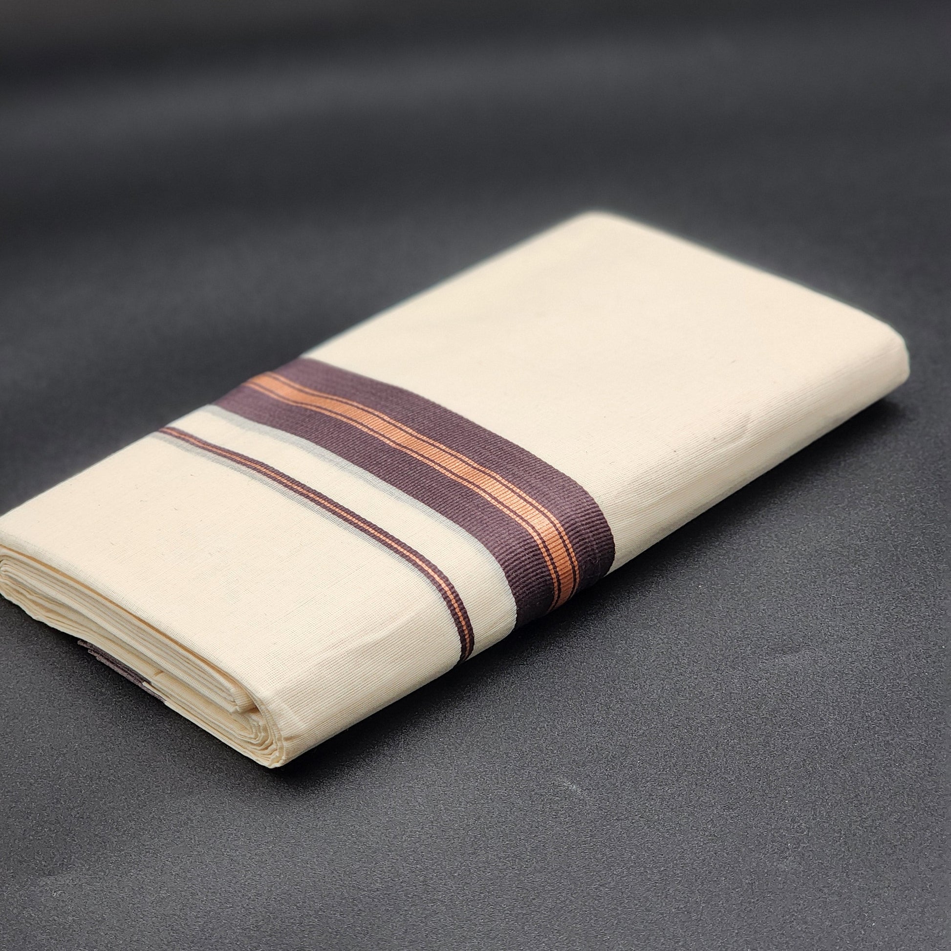 Dhoti Dark Brown Copper Lining Eljoys Fashion