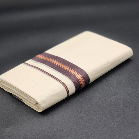 Dhoti Dark Brown Copper Lining Eljoys Fashion