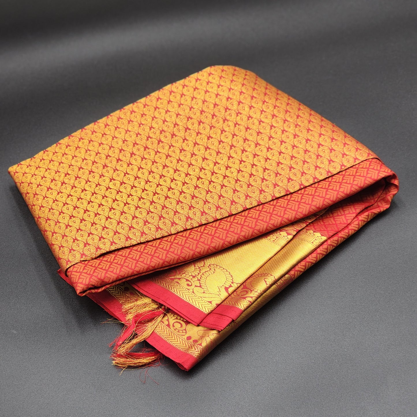 Kancheepuram Silk Saree- red colour 1138 Eljoys Fashion