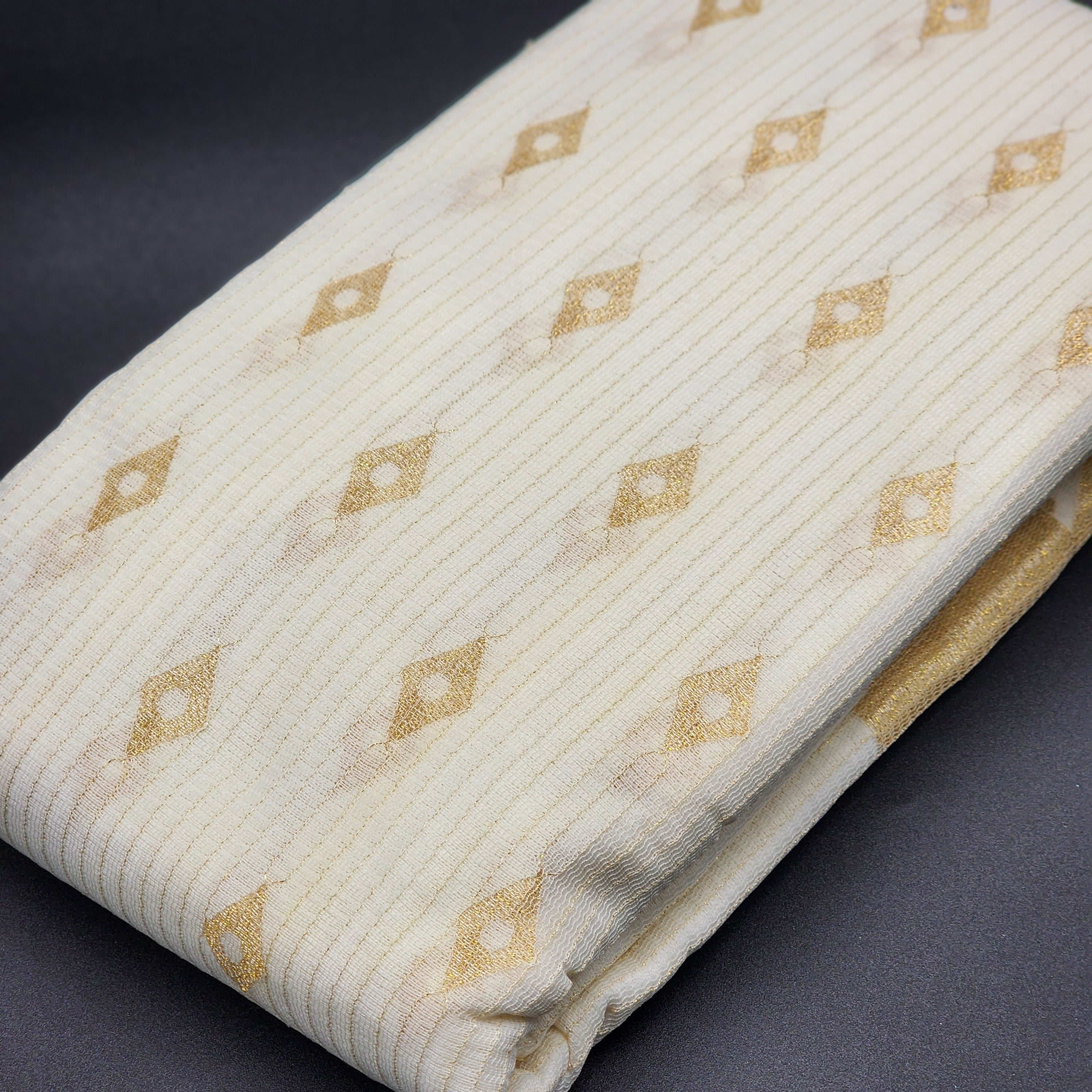 Blended Linen Tissue Silk Saree with Golden Geometric pattern 1165 Eljoys Fashion
