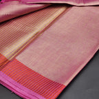 Tissue Linen Saree with a Golden Zari border 1166 Eljoys Fashion