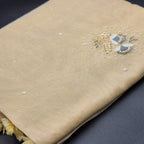 Tissue Saree with Antique Gold and silver toned -beads and stone floral design -1172 Eljoys Fashion