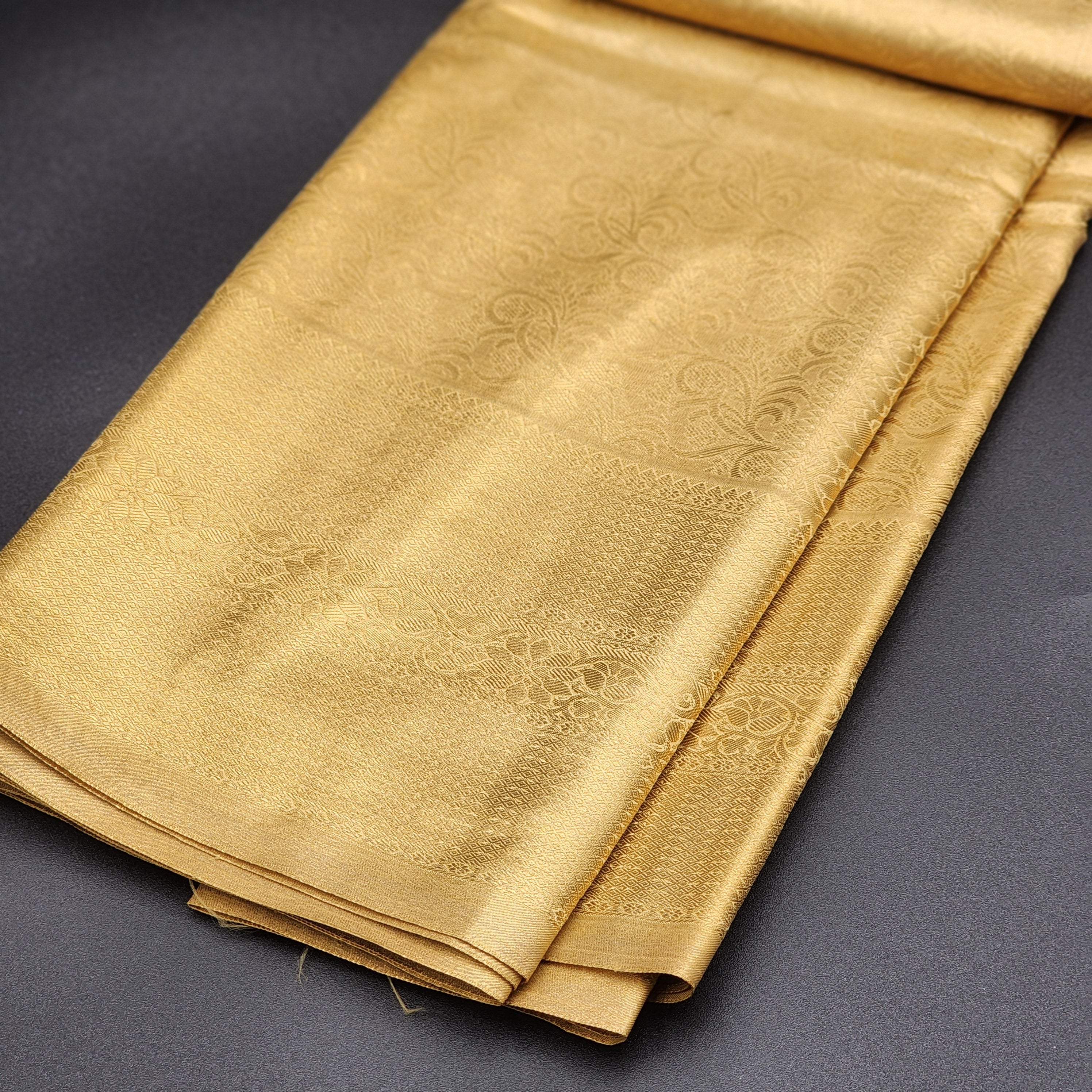 Saree -golden brocade with blouse piece-1168 Eljoys Fashion