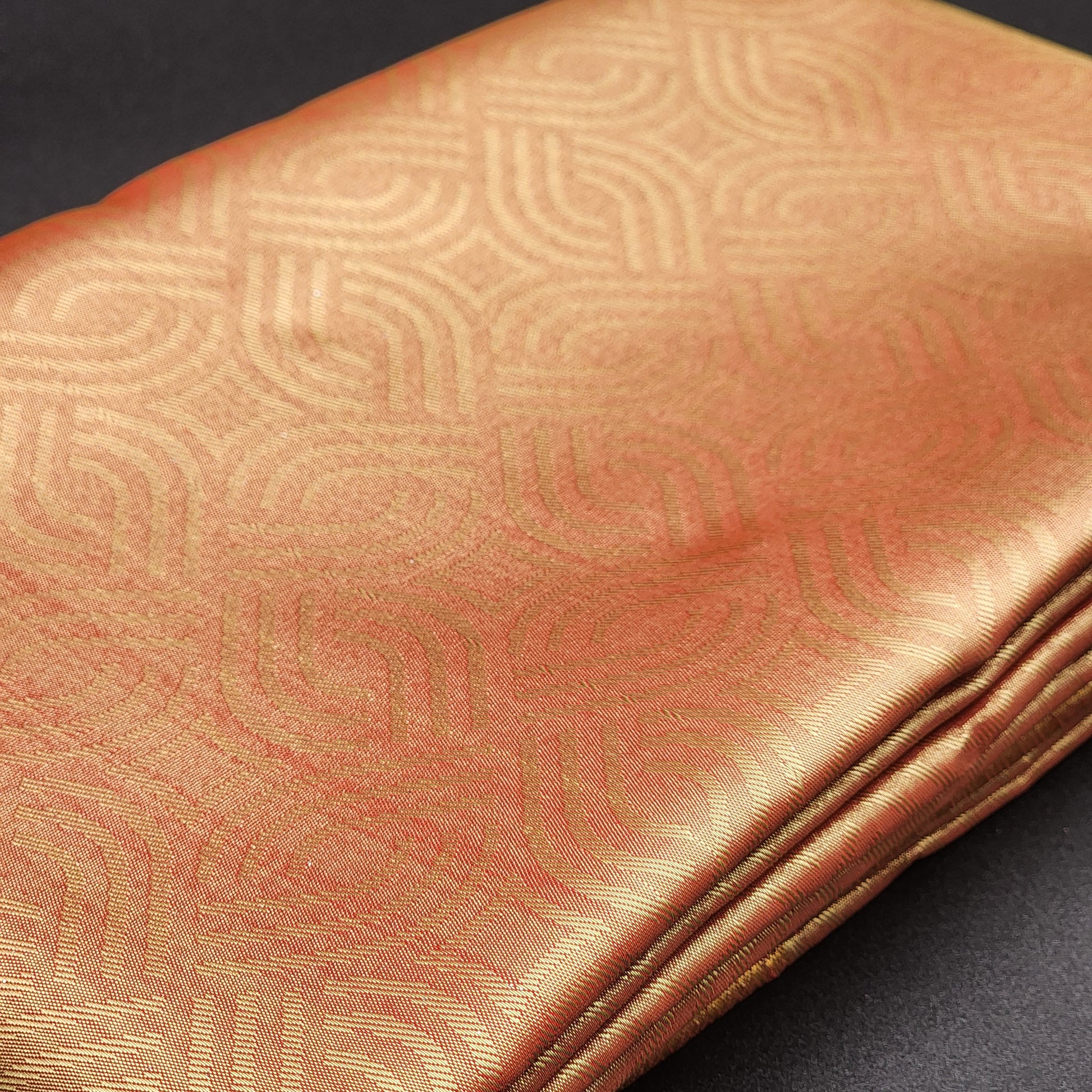 Saree - Red and Gold brocade with blouse - 1169 Eljoys Fashion