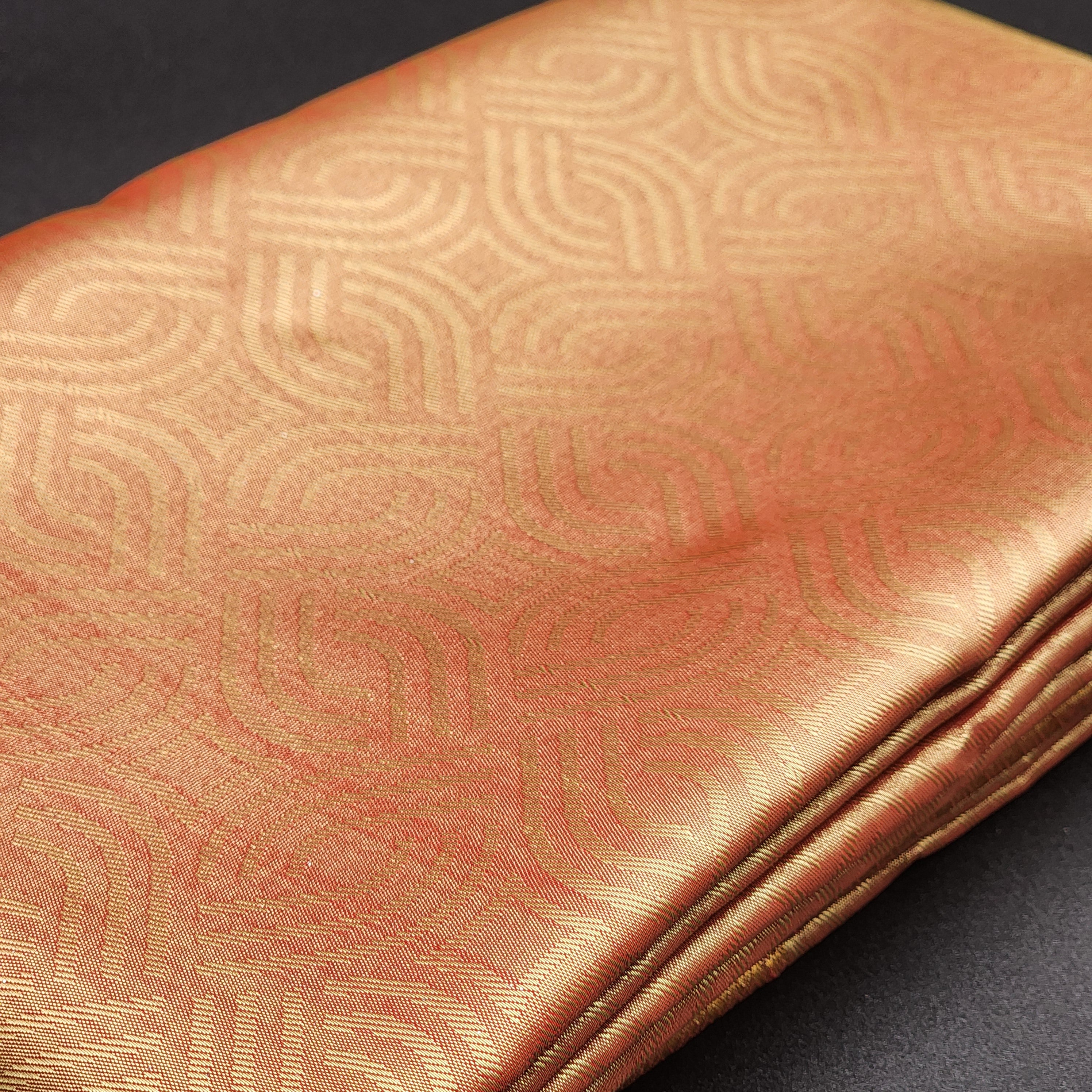 Saree - Red and Gold brocade with blouse - 1169 Eljoys Fashion