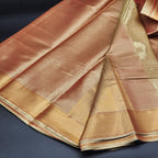 Saree - Red and Gold brocade with blouse - 1169 Eljoys Fashion