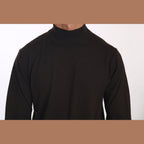 MILA SCHÖN Brown Turtle Neck Pullover Wool Sweater