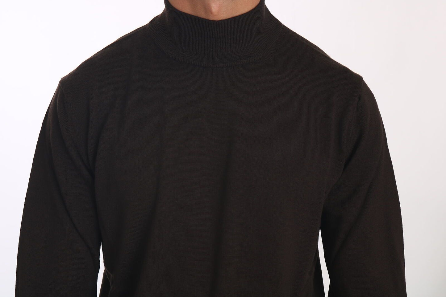 MILA SCHÖN Brown Turtle Neck Pullover Wool Sweater MILA SCHÖN