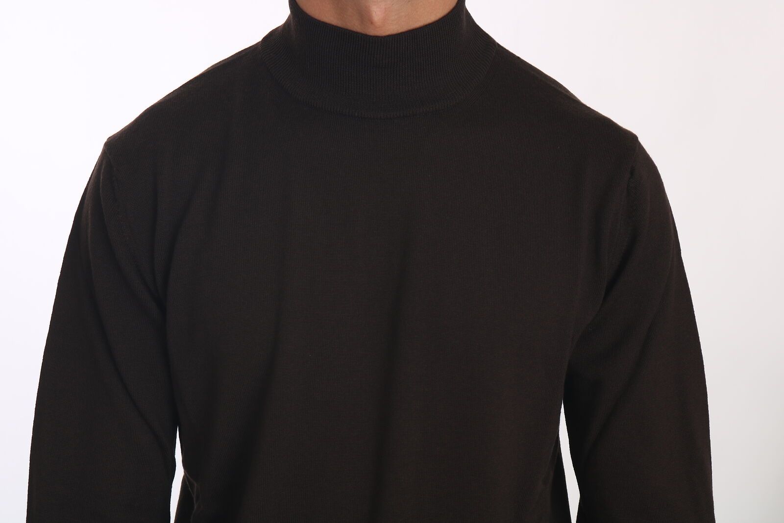 MILA SCHÖN Brown Turtle Neck Pullover Wool Sweater MILA SCHÖN