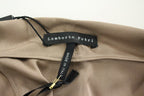 Lamberto Petri Brown Draped Silk Sheath Shift Coctail Dress