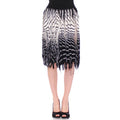 Alice Palmer White Black Knitted Assymetrical Skirt