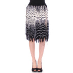 Alice Palmer White Black Knitted Assymetrical Skirt
