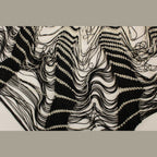 Alice Palmer White Black Knitted Assymetrical Skirt