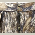 Dolce & Gabbana Brown Floral Silk Straight Full Skirt