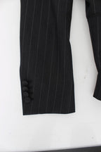 Dolce & Gabbana Gray Striped Slim Fit Wool Blazer