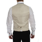 Dolce & Gabbana Beige Polka Dot Silk 2 Piece Blazer