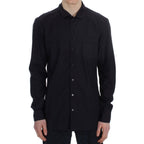 Dolce & Gabbana Purple Striped Cotton Pajama Lounge Shirt