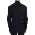 Dolce & Gabbana Purple Striped Cotton Pajama Lounge Shirt
