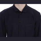 Dolce & Gabbana Purple Striped Cotton Pajama Lounge Shirt